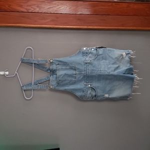 NWT Light wash overalls